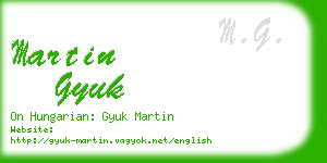 martin gyuk business card